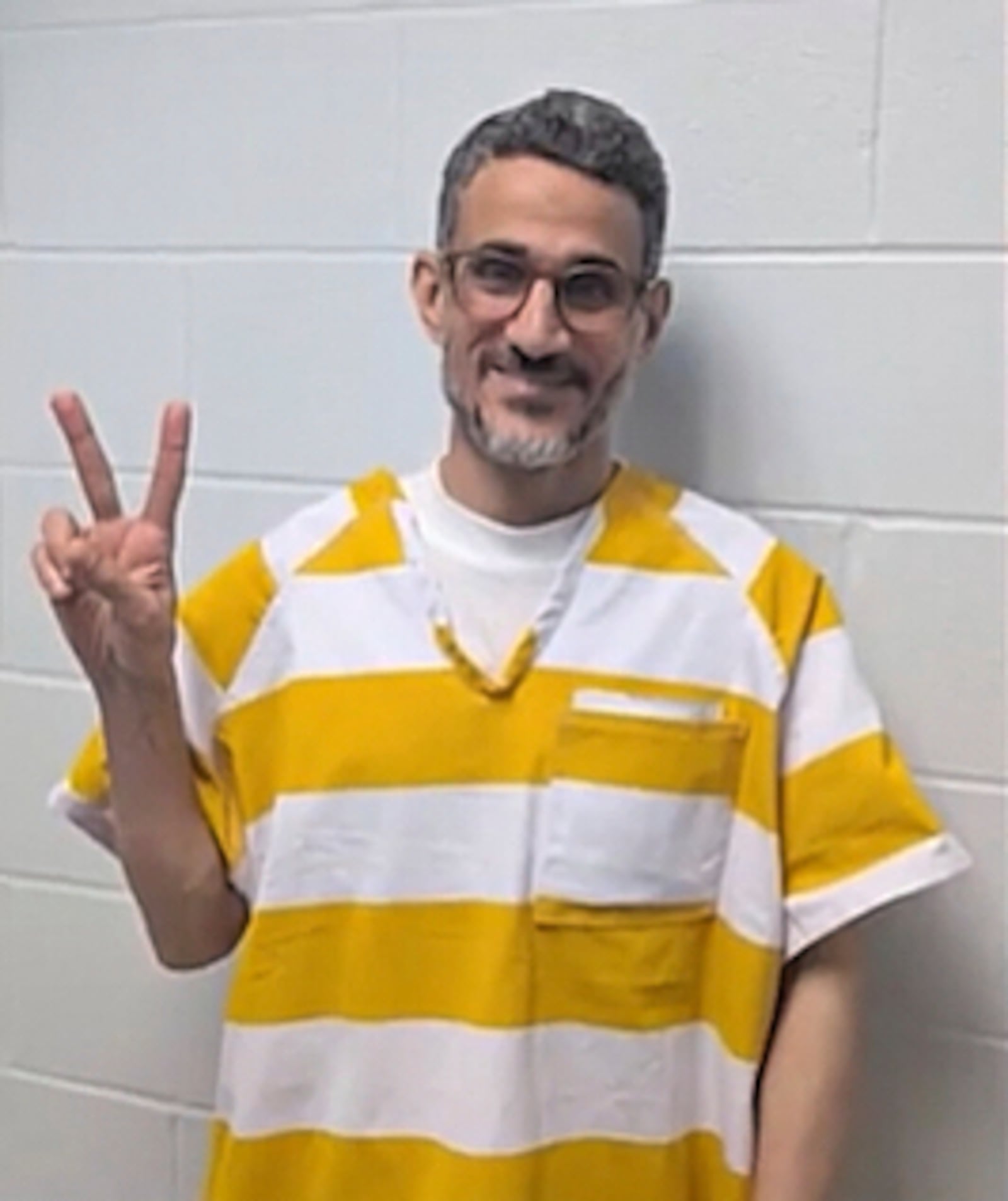 Butler County Sheriff Richard Jones said he would ignore any directive from Ohio Gov. Mike DeWine if it involves telling him to release former Cincinnati Children's chaplain Ayman Soliman. A letter has been sent to DeWine asking him to have Soliman, who sought asylum in 2018, released. His asylum was revoked because of an affiliation with an alleged terrorist group. Pictured is Soliman in an undated photo provided by immigration attorney Franchel Daniel which shows him in the Butler County Jail in after he was detained on July 9, 2025, during a routine check-in with immigration officials. (Julia Healy via AP)
