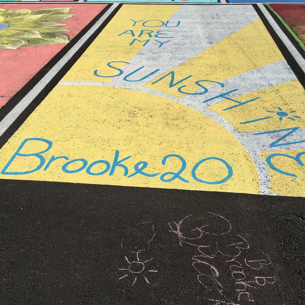 Fairfield High School senior parking spaces painted