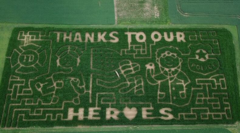 Apple Country Farm Market in Spring Valley is home to one of the largest corn mazes in the area. This year, the theme of the farm's corn maze is "Thanks to Our Heroes."