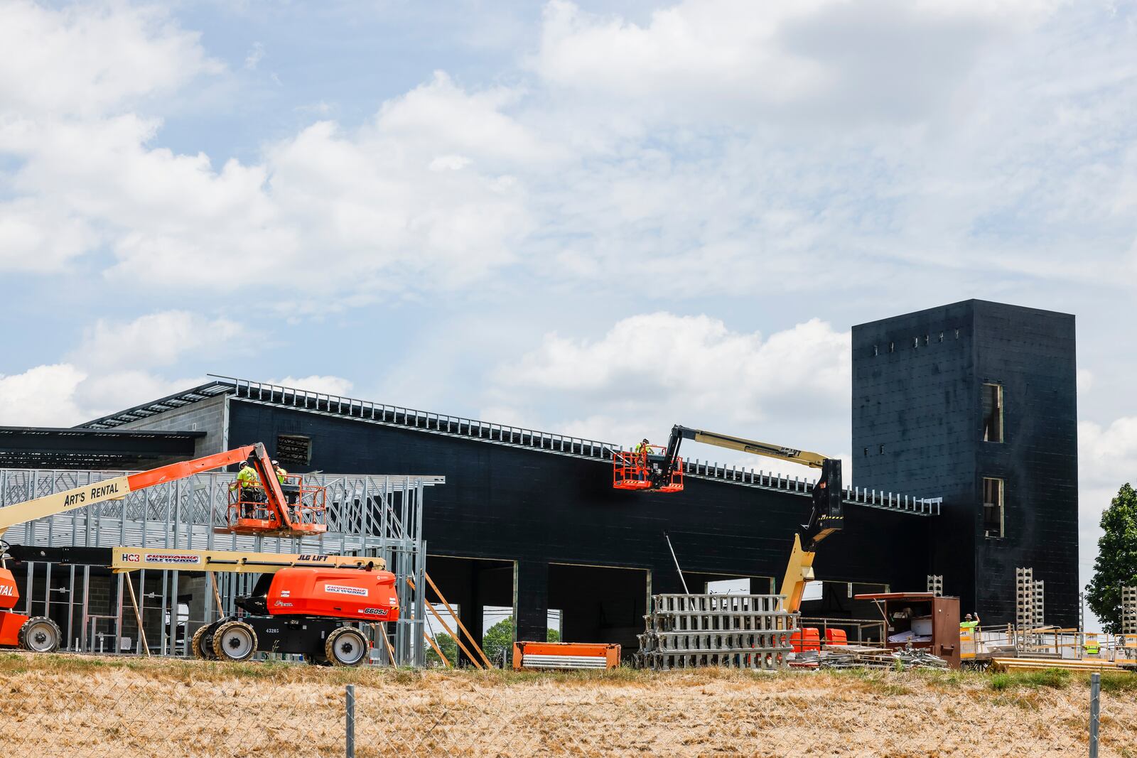 Construction continues on the new Middletown Fire Station 83 Headquarters on Yankee Road Monday, July 8, 2024 in Middletown. NICK GRAHAM/STAFF