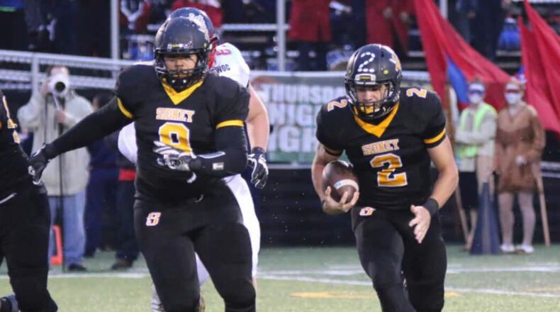 A pair of Sidney Yellow Jackets will play Division I football in 2018, including running back Isaiah Bowser (2).