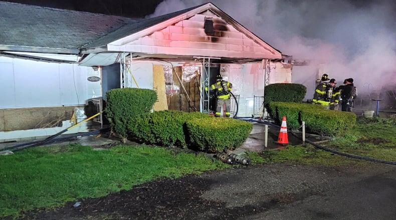 Middletown firefighters spent about three hours this morning fighting a fire in a vacant duplex in the 4000 block of Jewell Avenue. SUBMITTED PHOTO