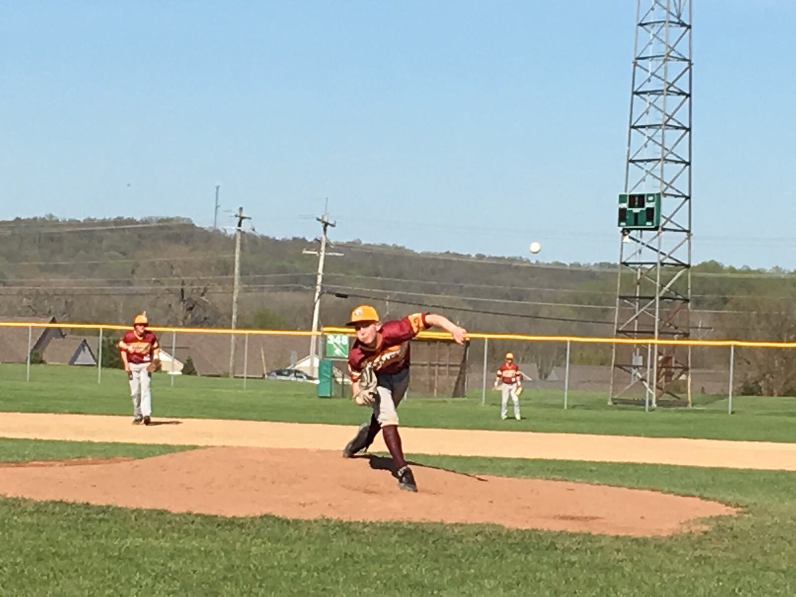 Ross pitcher Trevor House delivers a pitch during Tuesday’s game at Harrison. RICK CASSANO/STAFF