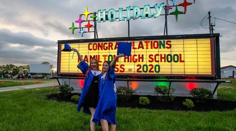It's not normal but it's getting closer to normal as area high schools this month return to more traditional commencement ceremonies. Last year saw coronavirus concerns force some historically first venues such as Hamilton High School's graduation at a movie drive-in. Some high schools are even returning to indoor ceremonies but still with coronavirus precautions including masks and smaller crowds. (File Photo\Journal-News)
