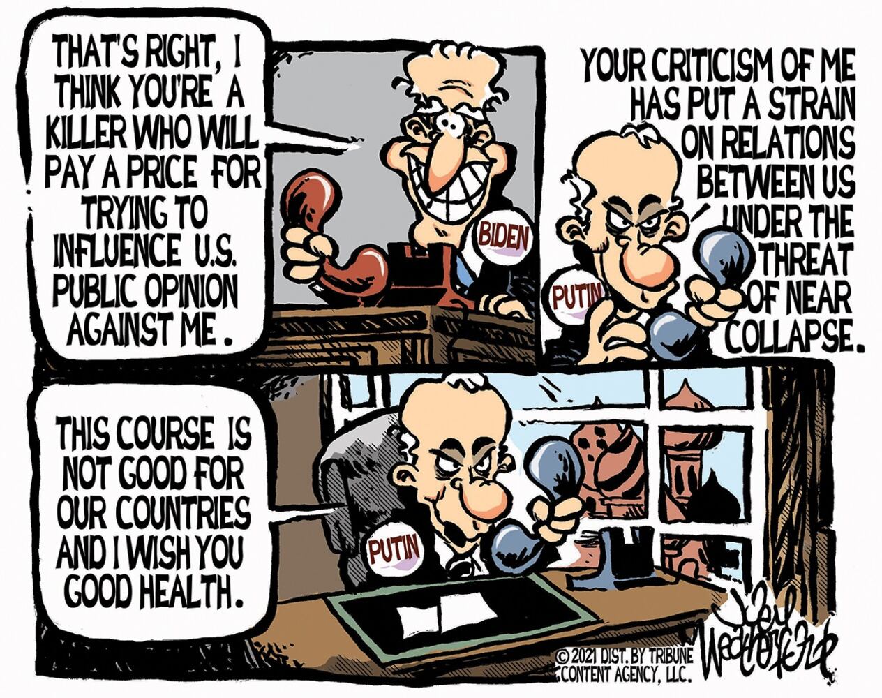 Week in cartoons: Biden press conference, Georgia voting rules and more