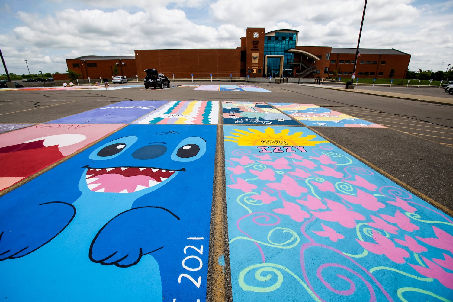 081220 Lakota East parking spot painting