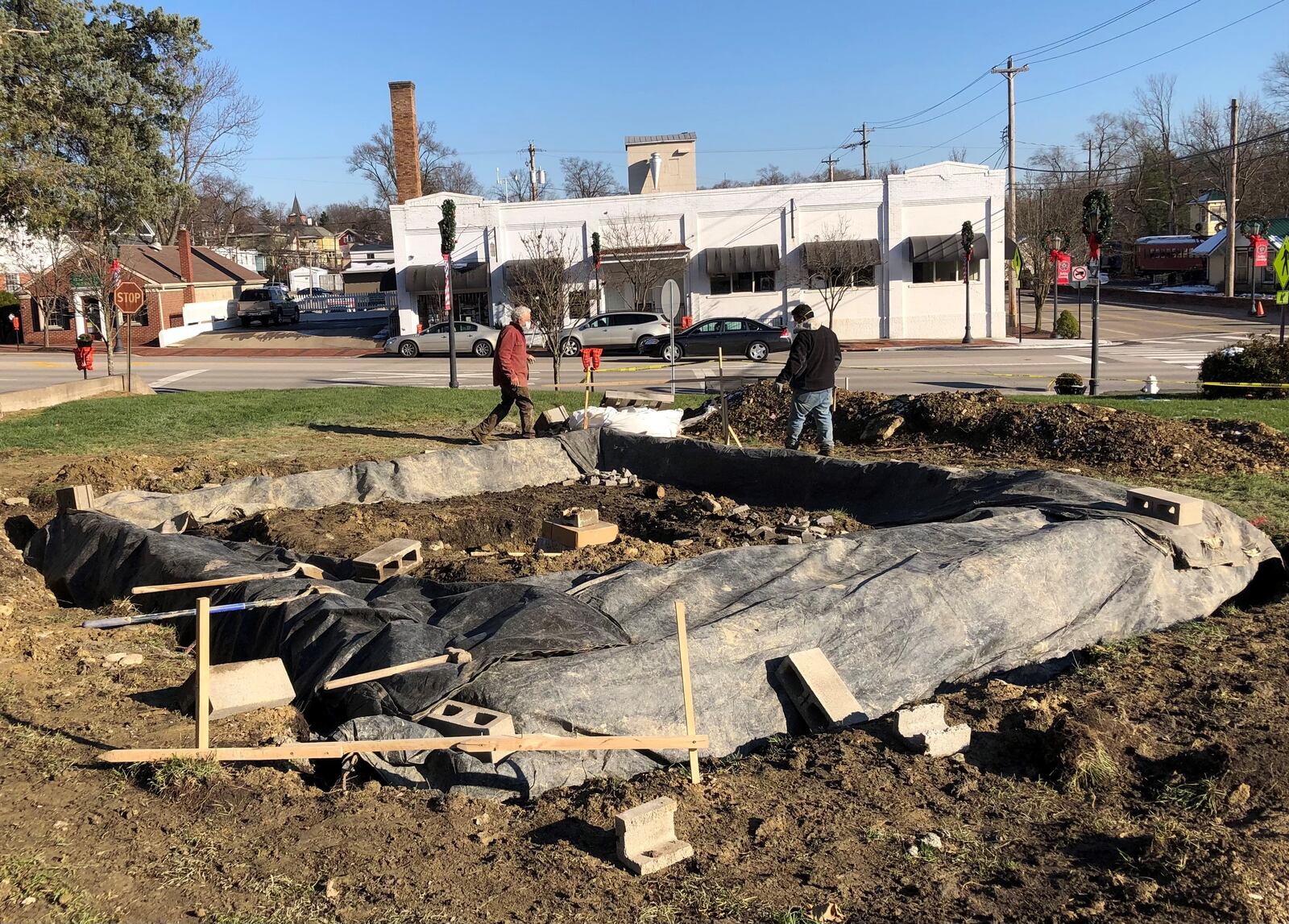 Timbers dated pre-1800 and believed to be part of the Beedle Station cabin will be used in a reconstruction in process in downtown Lebanon.