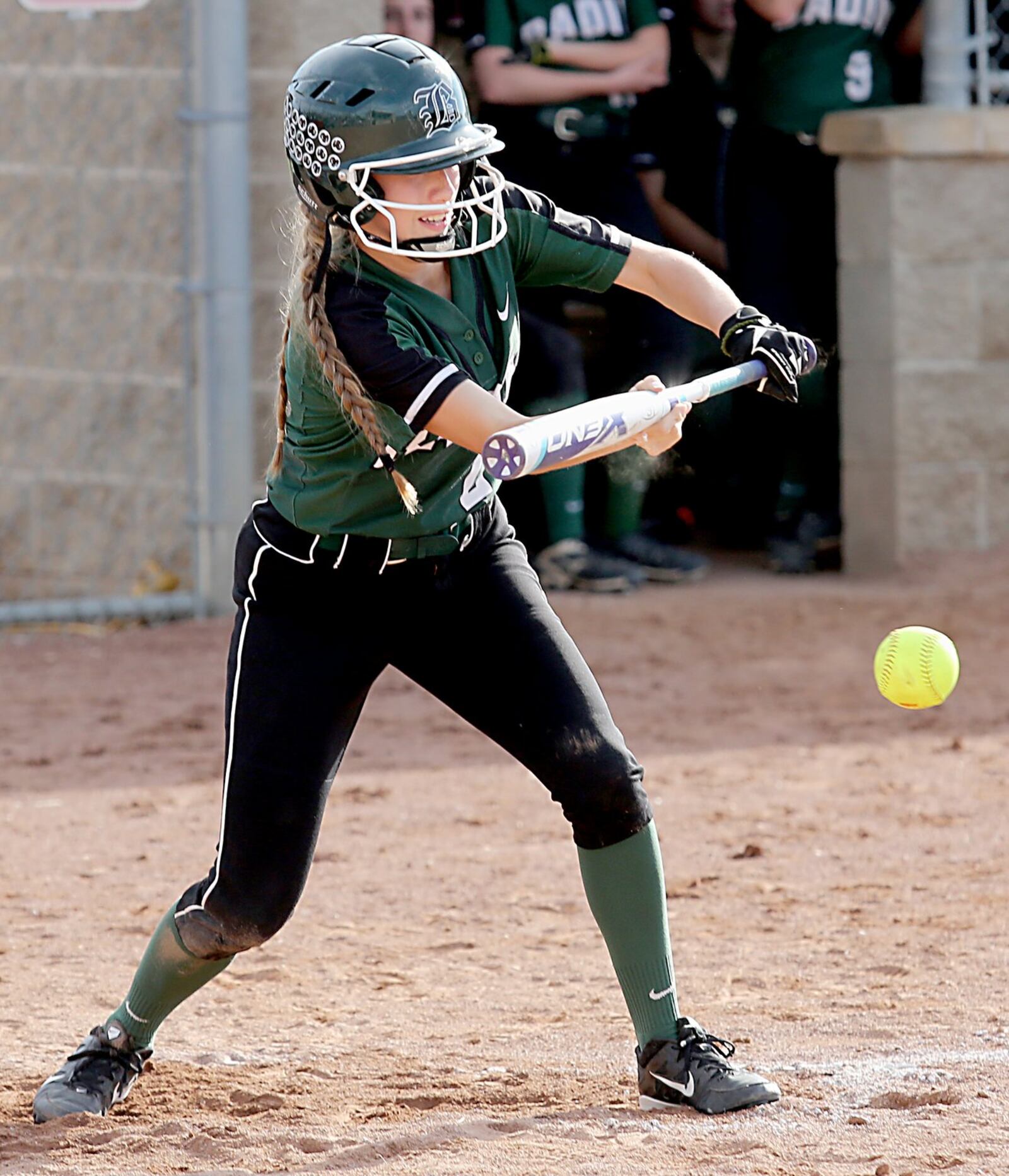 Badin batter Anna Cantwell lays down an RBI bunt single against Clermont Northeastern during Monday’s Division III district final at Kings. CONTRIBUTED PHOTO BY E.L. HUBBARD