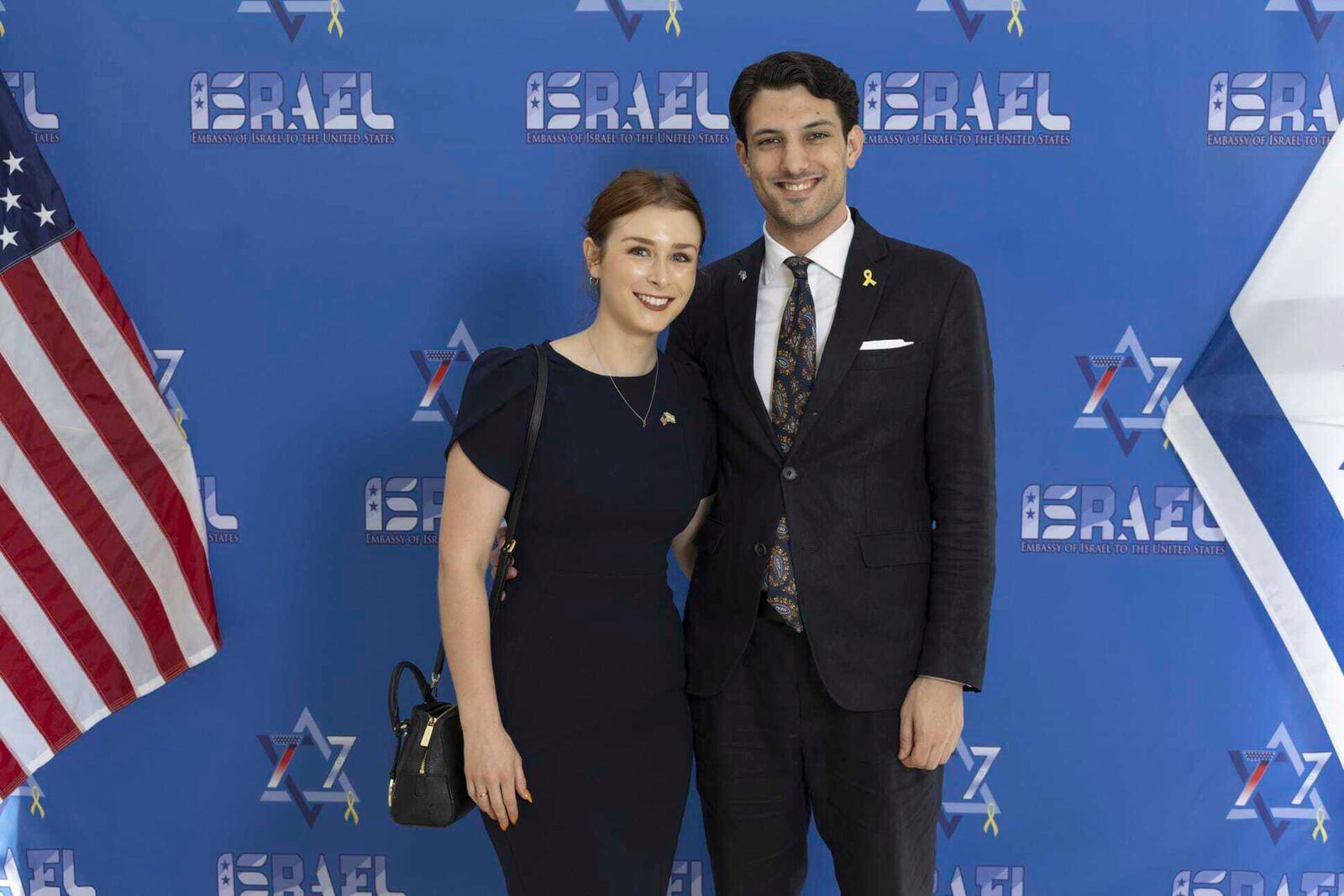This undated handout photo provided by the embassy of Israel in the U.S. shows staff members of the Israeli Embassy in Washington, Israeli citizen Yaron Lischinsky, right, and U.S. citizen Sarah Milgrim. (Embassy of Israel in the U.S. via AP)