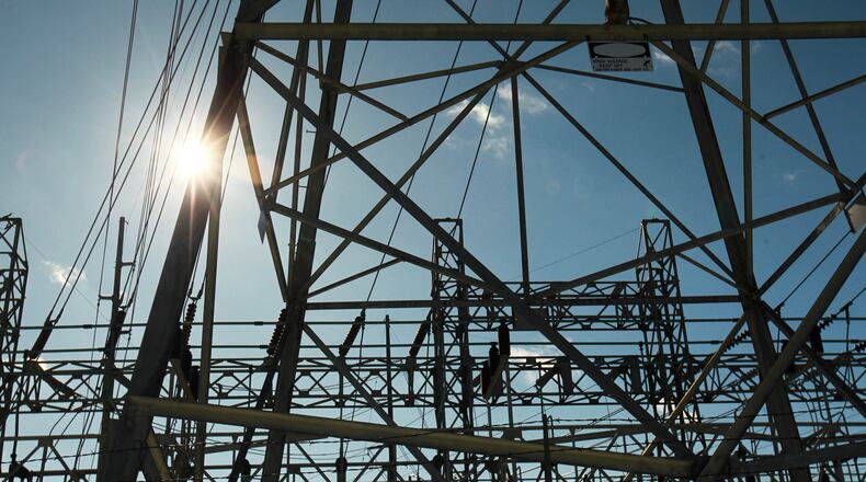 AES Ohio utility lines off Carillon Boulevard. FILE