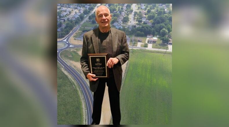 Butler County Engineer Greg Wilkens was recently recognized for heightening safety on Butler County roads with an award from the County Engineers Association of Ohio. BUTLER COUNTY ENGINEER'S OFFICE OUNTY