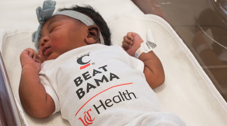 UC Health celebrates CFP appearance with 'Baby Bearcats'. UC HEALTH / CONTRIBUTED
