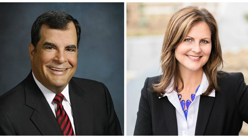 Ohio Rep. George Lang, R-West Chester Twp. and candidate Kathy Wyenandt, of Liberty Twp.