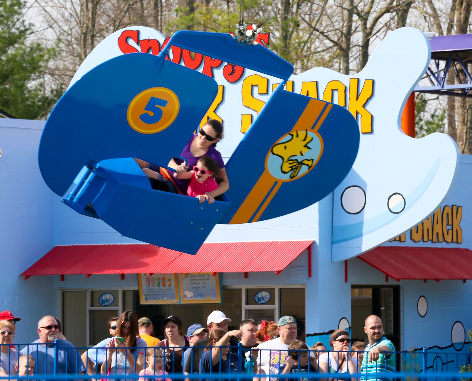 The new Planet Snoopy area of Kings Island was popular during Open Day at the park, Saturday, Apr. 18, 2015. GREG LYNCH / STAFF