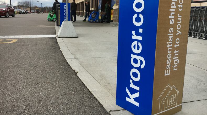 Kroger’s investment in technology is paying off with a 60 percent increase in e-commerce sales. STAFF PHOTO / HOLLY SHIVELY