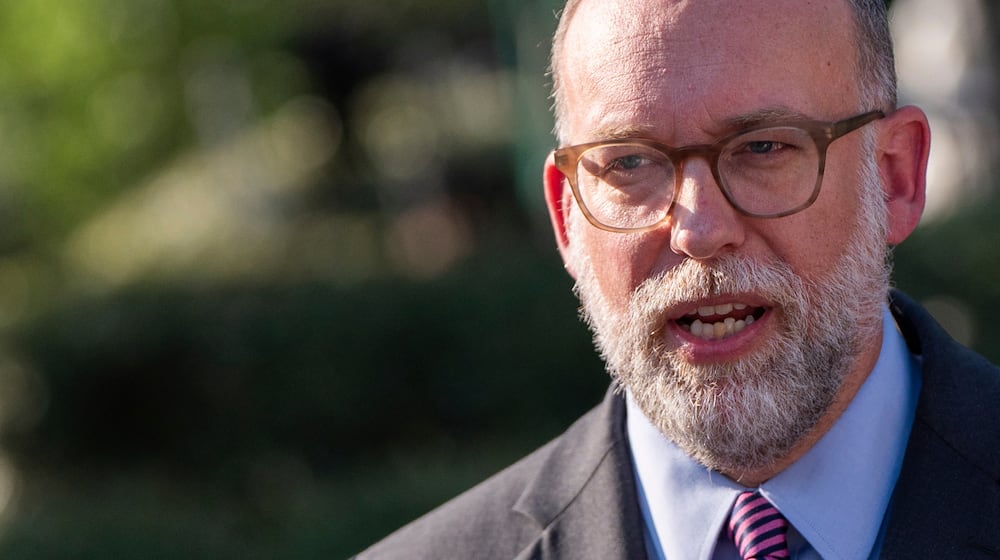 FILE - Director of the Office of Management and Budget Russell Vought speaks to reporters at the White House, Thursday, July 24, 2025, in Washington. (AP Photo/Julia Demaree Nikhinson, File)