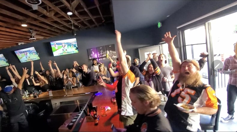Brothers Vince and Jake Jolivette and their cousin Jay Davis have been Bengals central for fans of the team out in Los Angeles. Now the team is in the Super Bowl, their bar is the must-be place for Cincinnati fans without Super Bowl tickets. PROVIDED