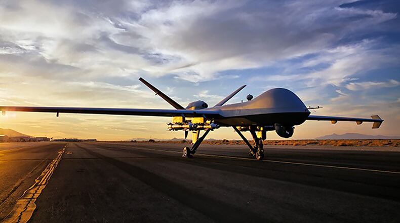 The MQ-9 is an unmanned aircraft with intelligence, surveillance, reconnaissance and strike capability. COURTESY PHOTO