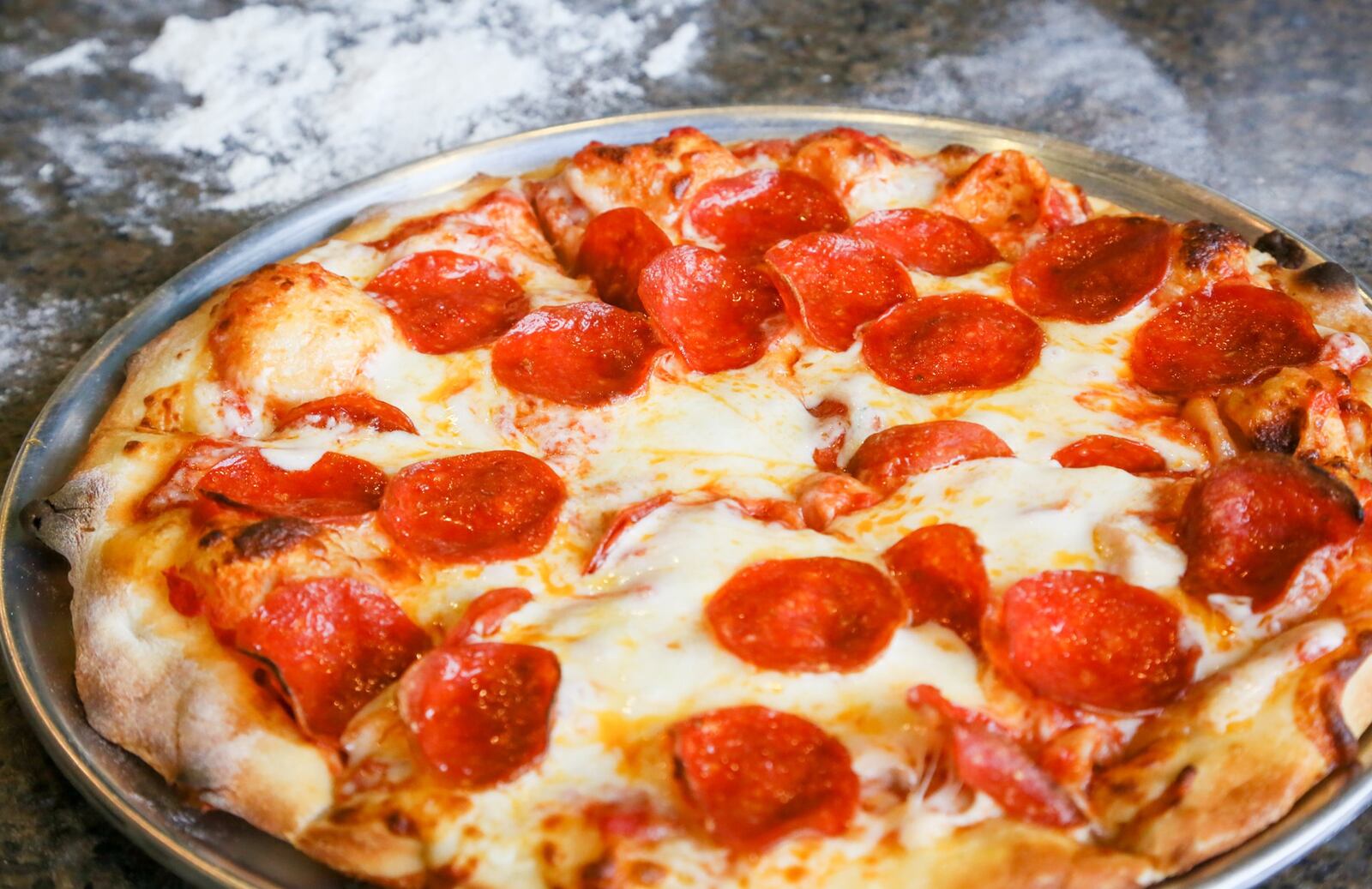 Pepperoni Pizza at Fireside Café, 6752 Cincinnati-Dayton Road in Liberty Twp. 