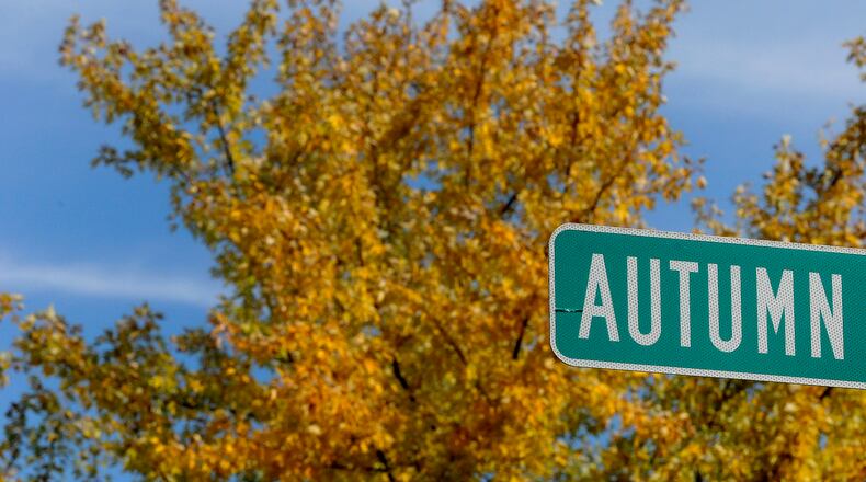The sign says it all in Huber Heights on Autumn Meadows Drive. MARSHALL GORBY\STAFF