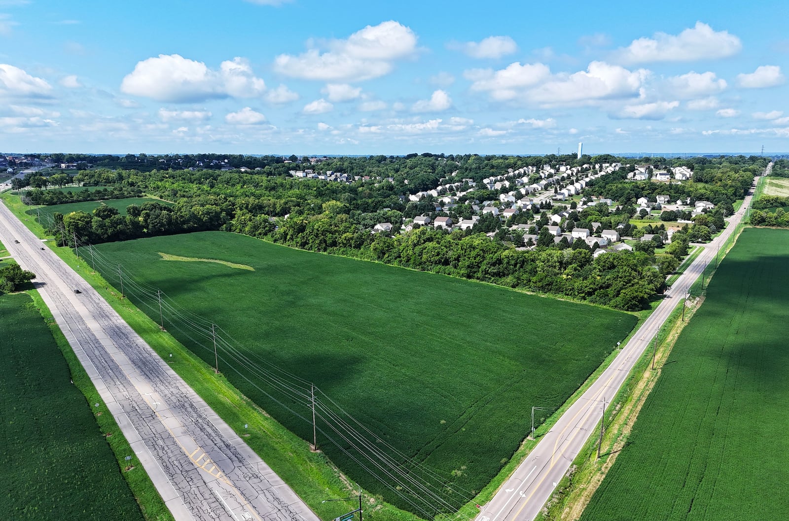 Monroe City Council will decide whether to approve an ordinance rezoning 62 acres on North Main Street near Todhunter Road from Rural Residential to General Residential. Drees Company hopes to build homes on the property. NICK GRAHAM/STAFF