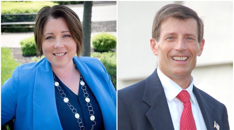 Ann Becker (left) and David Corfman are running for West Chester Twp. trustee in November 2019.