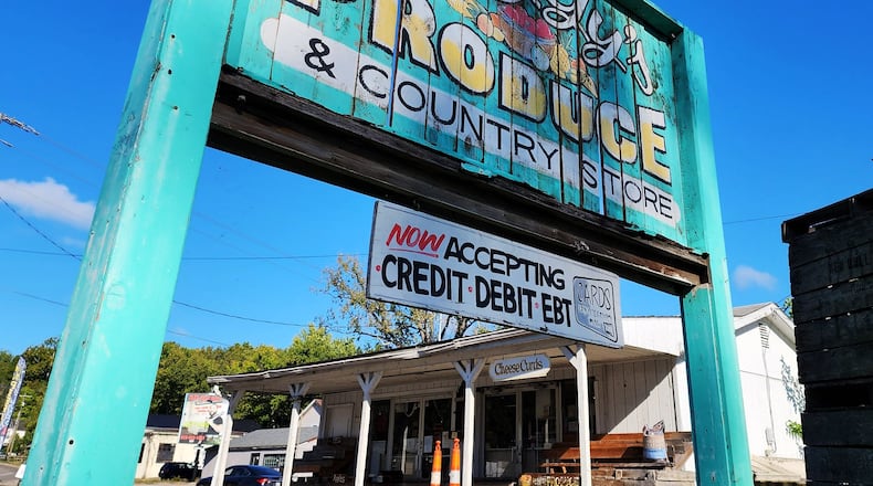 Larry and Peggy Landers are selling Peggy's Produce, a popular produce stand in Madison Twp. NICK GRAHAM/STAFF