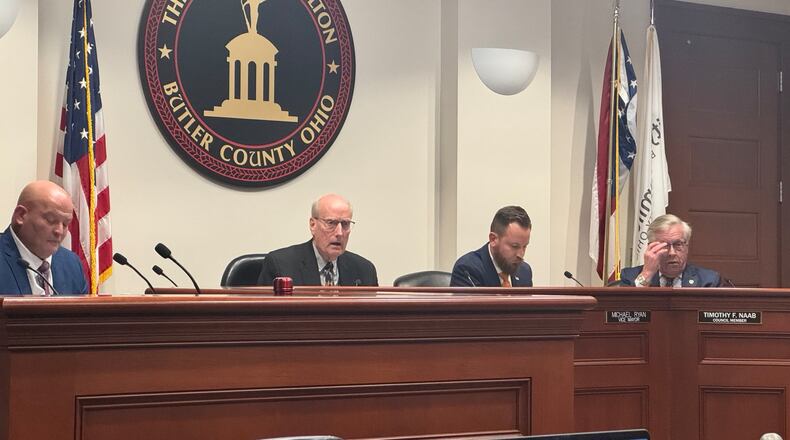 Hamilton City Council on Wednesday voted to approve a six-month moratorium on recreational marijuana business licenses within the city. The band ends June 12, 2024. City Council leaders say they plan to revisit the issue once the state establishes its rules and regulations with regards to recreational marijuana business licenses. MICHAEL D. PITMAN/STAFF