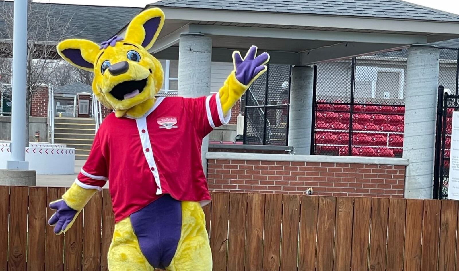 The Nuxhall Foundation has introduced Joey the Can-Do Kangaroo as the official mascot of The Joe Nuxhall Miracle League Fields. Joey made his first public appearance at the Joe Nuxhall Miracle League Fields Opening Day Parade on April 23, 2022, which was followed by an on-field ceremony. PROVIDED