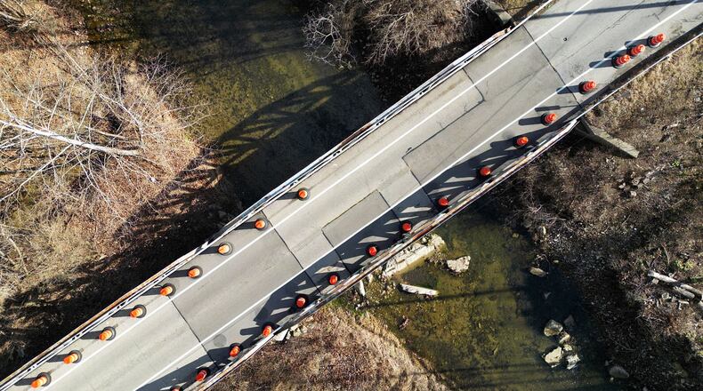 The Butler County Engineer's office has accelerated the replacement of the Elk Creek Road bridge due to the poor condition of the structure and new funding for the $2 million project. The bridge is north of OH-122 and south of West Alexandria Road. It will close Jan. 23 for construction with a tentative completion date in late June. NICK GRAHAM/STAFF