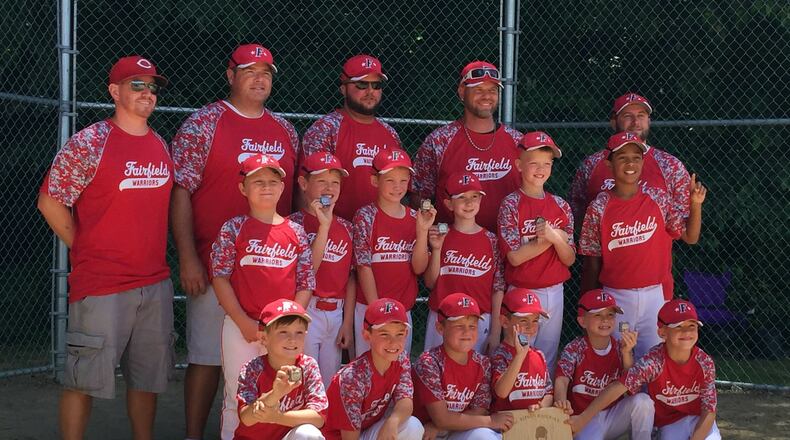 The Fairfield Warriors, the city’s all-star 8U baseball team, won the state tournament in July, besting the team from Warren, Ohio. However, in the ensuing weekend they went 0-4 in a regional tournament. SUBMITTED