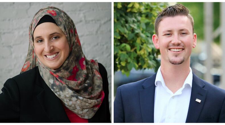 Middletown School Board member Michelle Novak, left, and Madison Twp. Trustee Thomas Hall are competing to win the 53rd Ohio House District seat in the Nov. 3, 2020, general election. Incumbent Rep. Candice Keller chose not to run for re-election and lost her bid for an Ohio Senate seat. PROVIDED