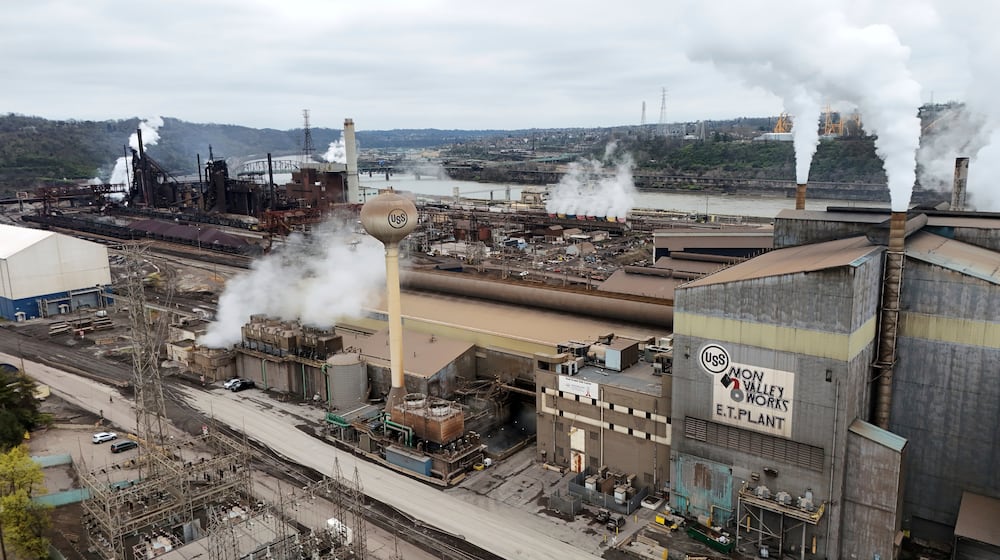 FILE - The United States Steel Corporation's Edgar Thomson Plant is seen in Braddock, Pa., on April 11, 2025. (AP Photo/Gene J. Puskar, File)