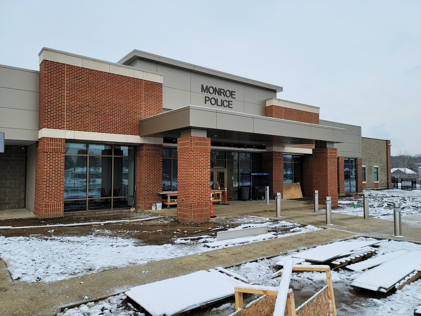 The new Monroe Police station is nearing completion and is expecting to open in January. NICK GRAHAM/STAFF