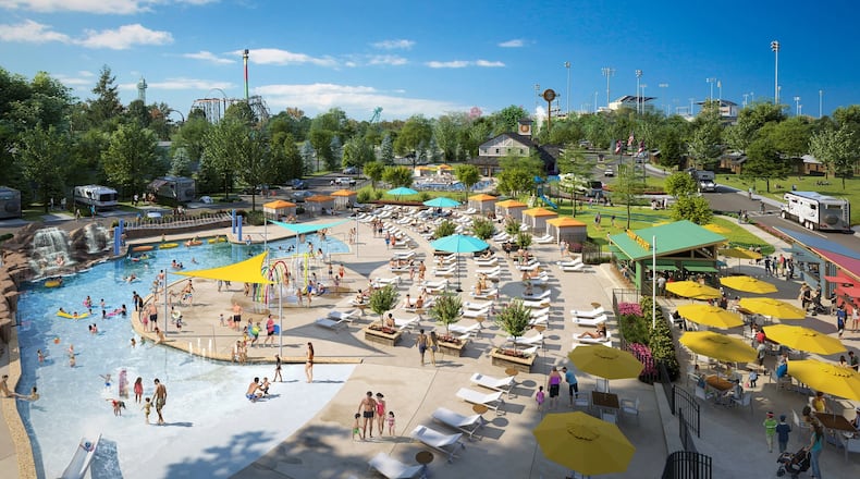 Kings Island Camp Cedar, an outdoor luxury campground and resort, opened on July 15, 2021, after about a month of delays. The 52-acre so-called "glampground" features 73 cottages (with 100 more planned) and 164 RV site hookups.  PROVIDED