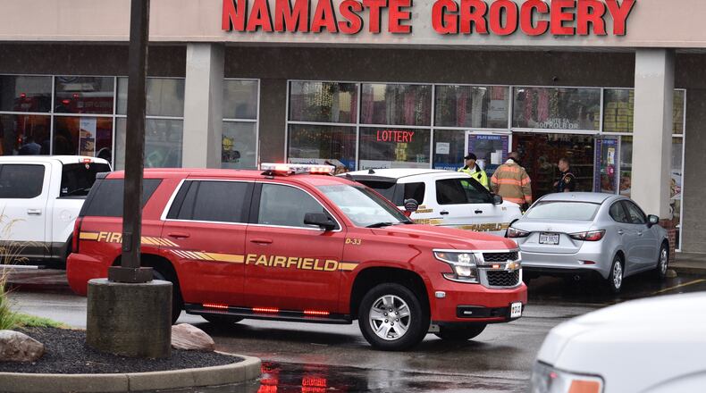 Fire crews were dispatched to a Fairfield grocery store Monday morning. NICK GRAHAM/STAFF
