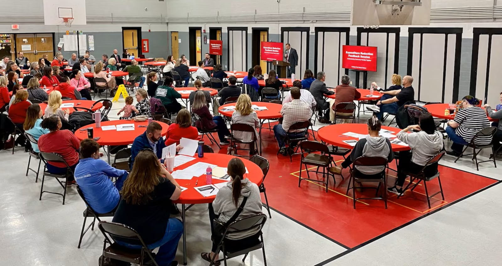 When early voting begins in April for May’s election it will mark a key decision point for Fairfield Schools as residents decide the fate of a proposed 1.25% earned income tax. School officials have already laid out millions of dollars in program and personnel budget cuts for next school year should voters reject the proposed operating tax issue including layoffs, higher student fees, reduced school hours and reductions in some learning programs. District officials have conducted public forums (pictured) and used social media videos to detail the school system's financial state. (File)