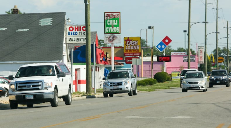 A view of the Ohio 4 corridor in Hamilton between the Fairfield boundary and Ohio 129. At least four members of Hamilton City Council, led by Vice Mayor Carla Fiehrer, want the city to create a Route 4 master plan that can guide the way for beautification of the major transportation corridor and entryway into the city. GREG LYNCH / STAFF
