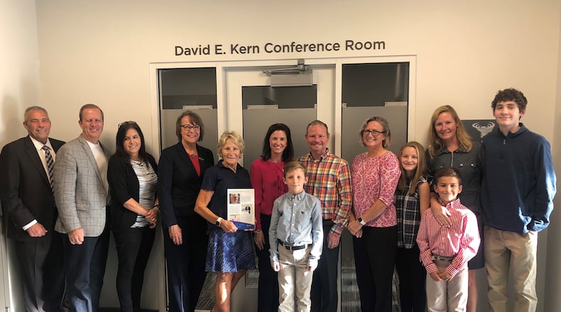 The Liberty Twp. headquarters saw a recent ceremony honoring deceased former Trustee David Kern, who now has one of the main conference rooms of the administration building - and a commemorative plaque - highlighting his legacy of public service. The ceremony saw Kern's family and current township trustees in attendance. (Provided Photo\Journal-News)