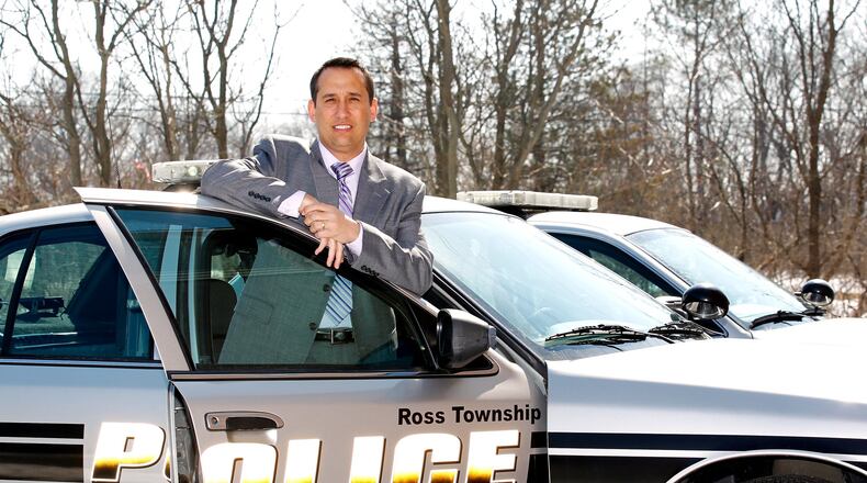 Darryl Haussler is the new Ross Twp. Police Chief. Haussler was hired after voters passed a levy in fall 2013 restoring 24/7 police service in Ross Twp. NICK DAGGY / STAFF