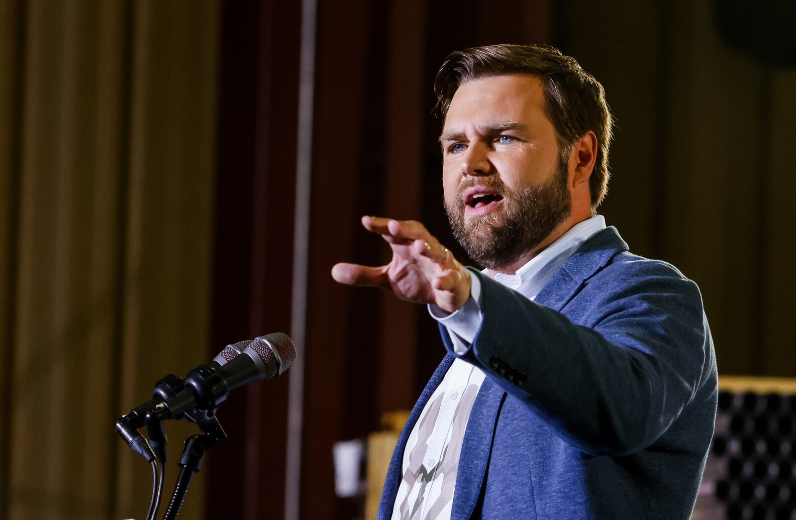 Middletown native J.D. Vance announced his bid for U.S. Senate during an event at Middletown Tube Works with over 400 people in attendance Thursday, July 1, 2021 in Middletown. NICK GRAHAM / STAFF