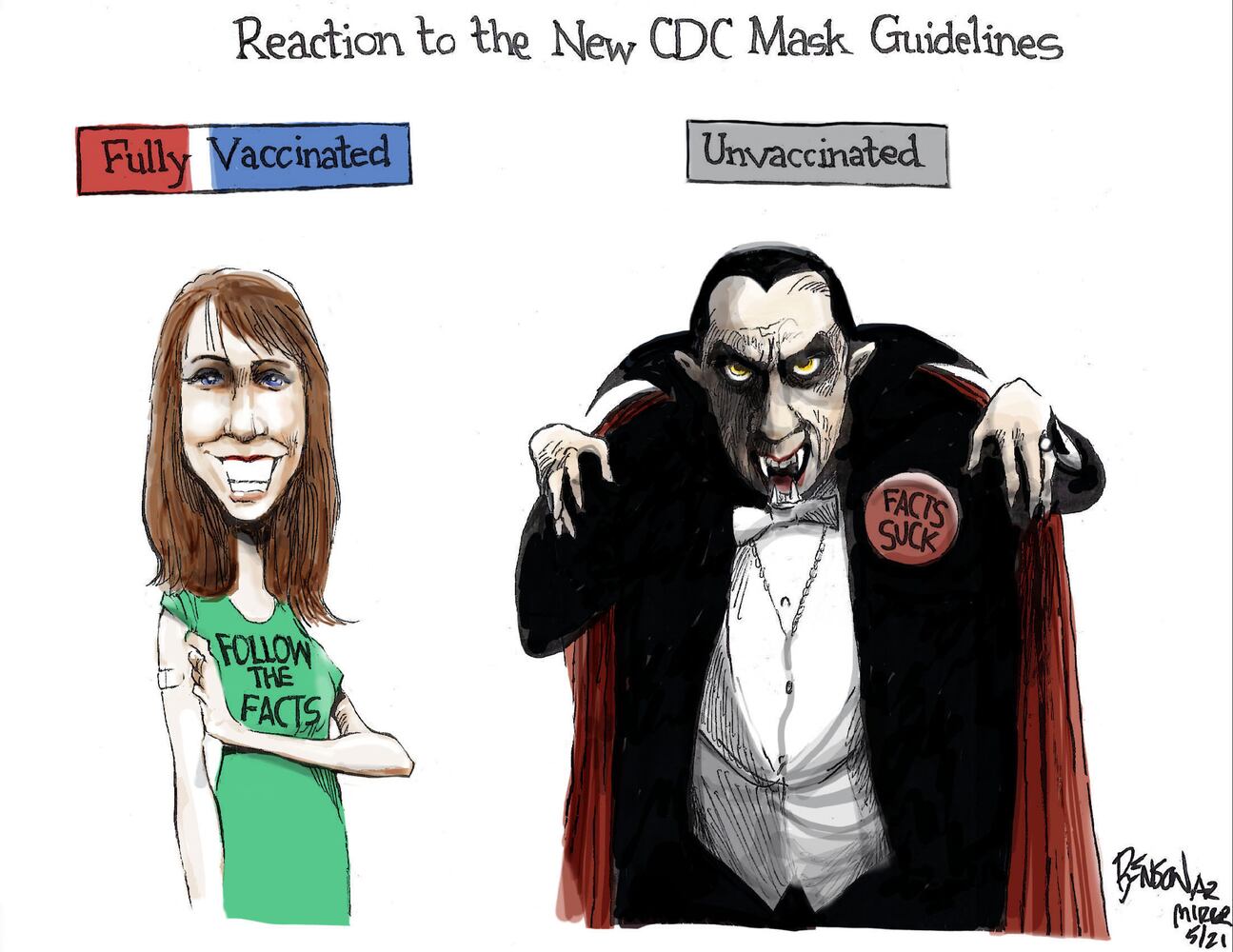 Week in cartoons: Masks off, Middle East violence and more