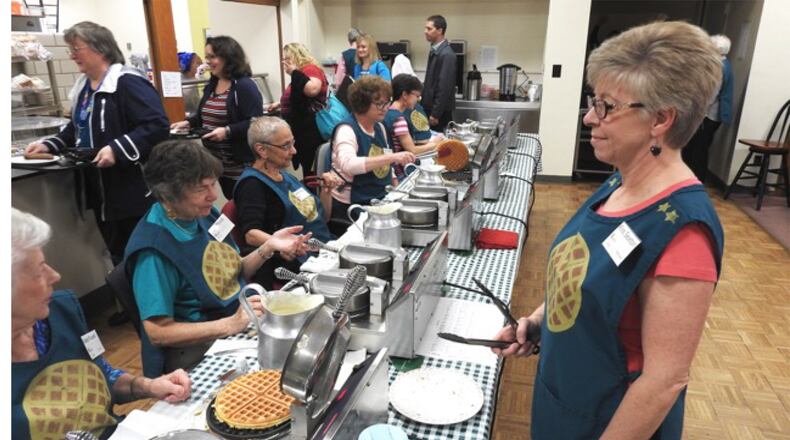 Christ Episcopal Church’s Women of the Parochial Society, one of eight women’s groups at the church at the time, launched Waffle Shop in 1929.   The holiday fundraiser has grown over the years.