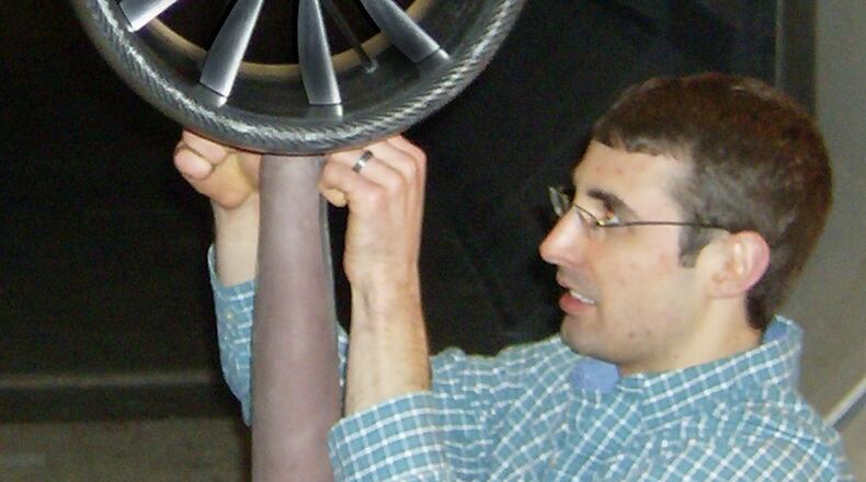 An image of an Lektratek propulsor, with engineer Jason Rice.
Contributed.