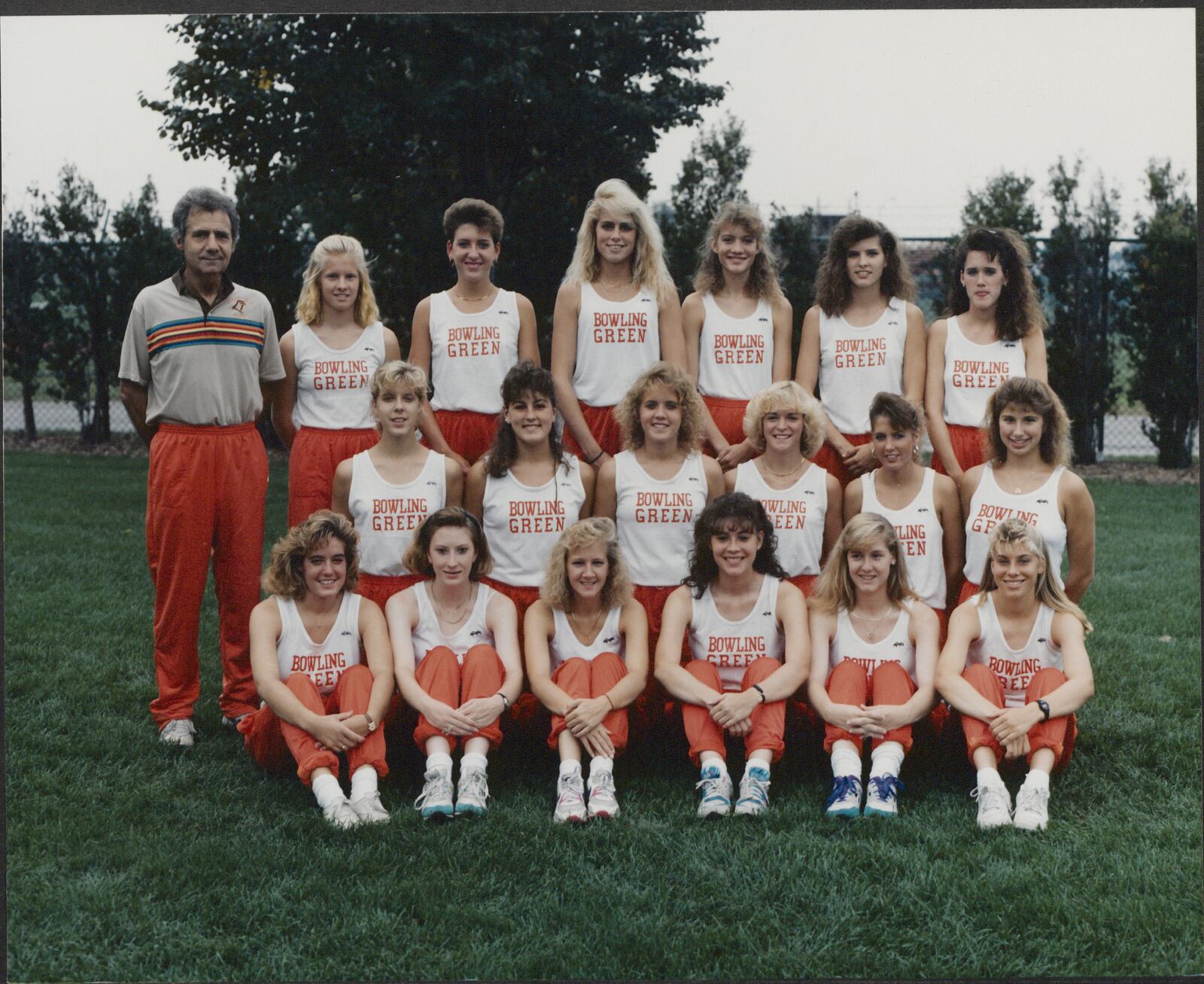 Coach Steve Price, far left, is pictured with the Bowling Green cross country team. Photo courtesy of Bowling Green State University