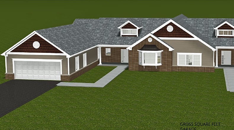 Four additional buildings like these - each with two units - will be built in the Heritage Spring development in Liberty Twp., near its border with West Chester Twp. LIBERTY TWP./CONTRIBUTED