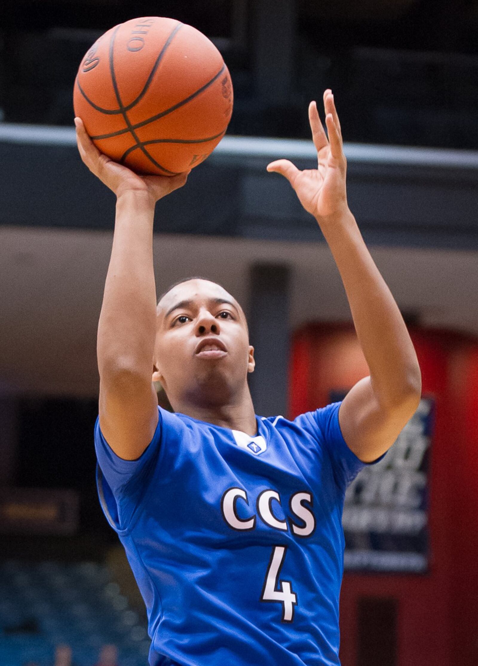 Cincinnati Christian’s Dylan Woods puts up a shot Friday night during a Division IV district final against South Charleston Southeastern at the University of Dayton Arena. CONTRIBUTED PHOTO BY BRYANT BILLING