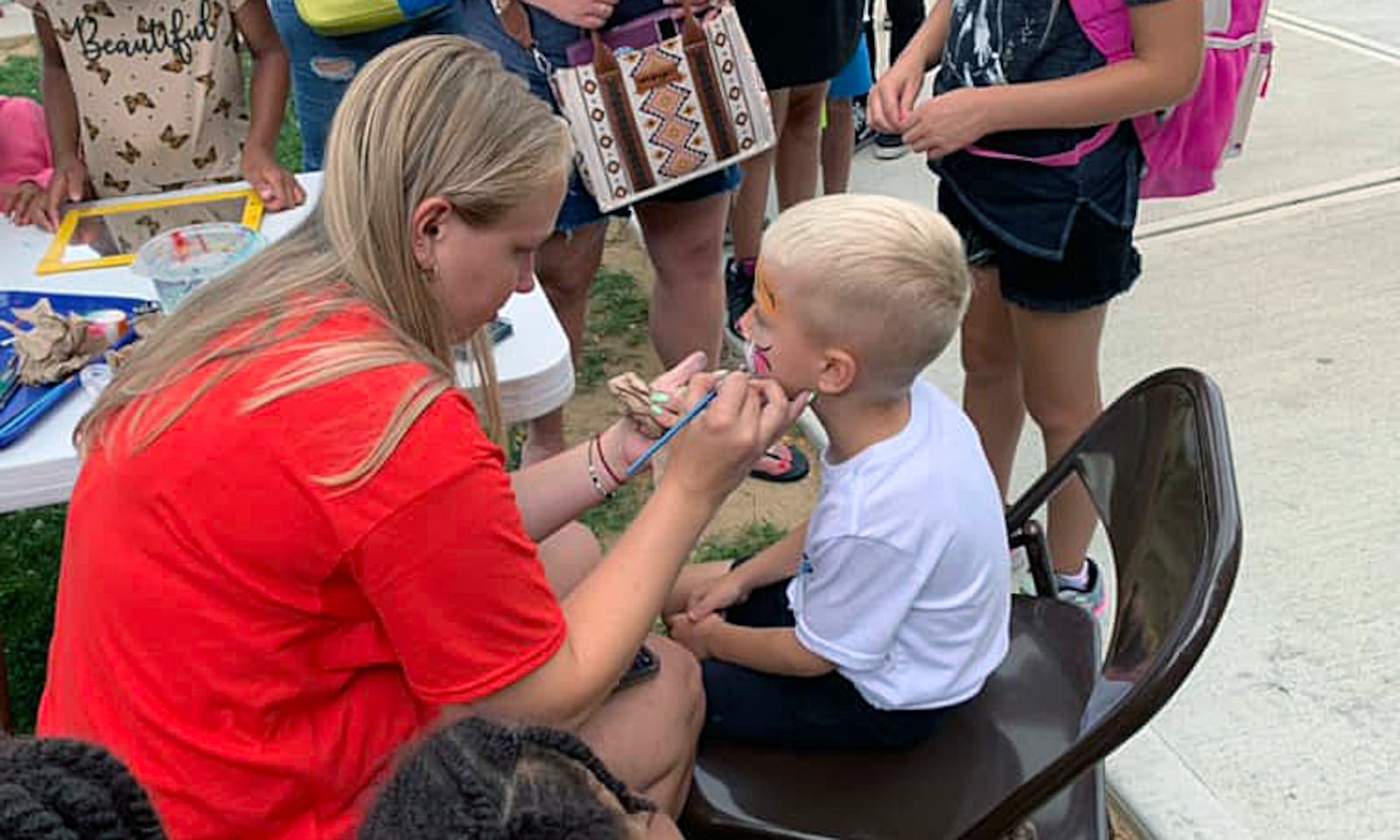 Kids can get their faces painted at no cost Saturday during the Back to School Bash at Fairfield's Crossroads Middle School. FAIRFIELD CITY SCHOOLS/CONTRIBUTED
