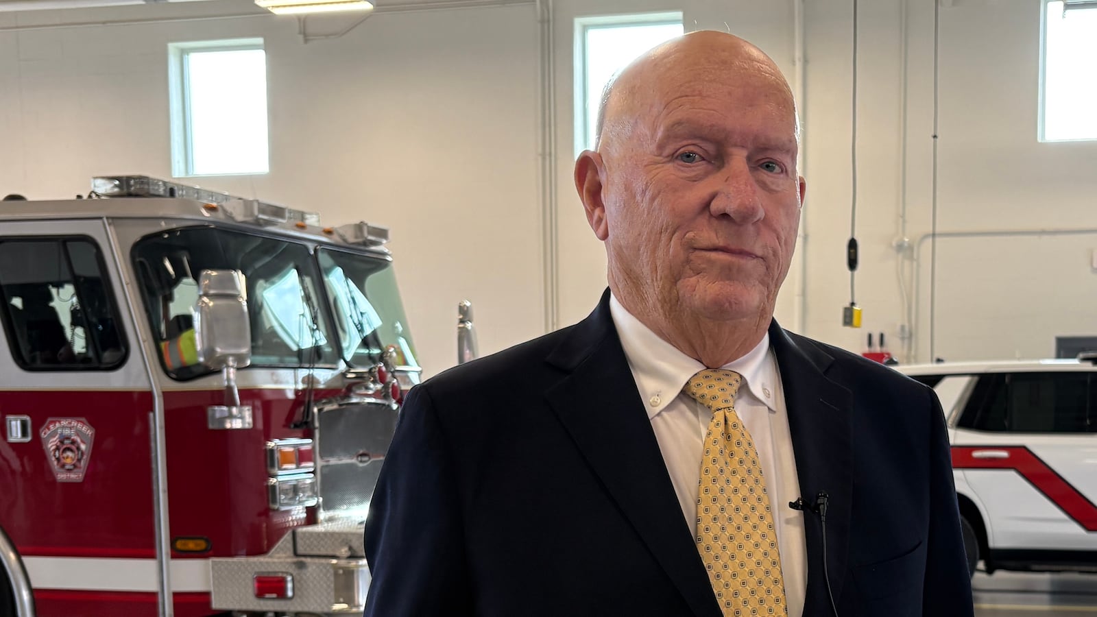 Clearcreek Twp. Trustee Ed Wade is honored for his 48 years of service as a trustee during an event Monday, Dec. 22, 2025, at the Clearcreek Fire District headquarters at 735 Gardner Road, Springboro. Wade's 12th term expires at the end of the year. JEN BALDUF/STAFF