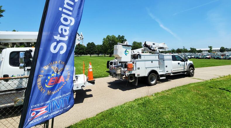 Duke Energy staging area in Butler County